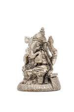 Brass Silver-Coated Superfine Ganesh Laxmi Idol- 2.75 Inches - Image 19