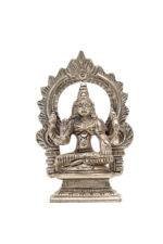 Brass Silver-Coated Superfine Ganesh Laxmi Idol- With Frame - 3.50 Inches - Image 6