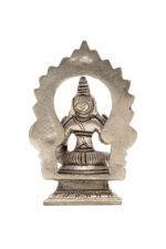 Brass Silver-Coated Superfine Ganesh Laxmi Idol- With Frame - 3.50 Inches - Image 3