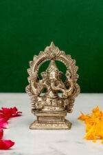 Brass Silver-Coated Superfine Ganesh Laxmi Idol- With Frame - 3.50 Inches - Image 22