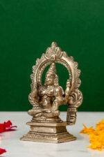 Brass Silver-Coated Superfine Ganesh Laxmi Idol- With Frame - 3.50 Inches - Image 17