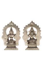 Brass Silver-Coated Superfine Ganesh Laxmi Idol- With Frame - 3.50 Inches - Image 11