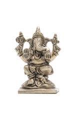 Brass Silver-Coated Superfine Ganesh Laxmi Idol- 3.15 Inches - Image 20
