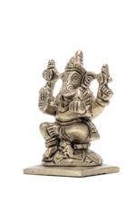 Brass Silver-Coated Superfine Ganesh Laxmi Idol- 3.15 Inches - Image 19