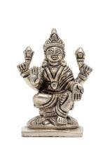 Brass Silver-Coated Superfine Ganesh Laxmi Idol- 3.15 Inches - Image 16