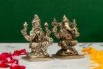 Brass Silver-Coated Superfine Ganesh Laxmi Idol- 3.15 Inches - Image 12