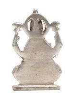 Brass Silver-Coated Superfine Ganesh Laxmi Idol - On Lotus - 3.50 Inches - Image 11