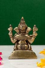 Brass Silver-Coated Superfine Ganesh Laxmi Idol- 3.15 Inches - Image 8
