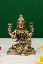 Brass Silver-Coated Superfine Ganesh Laxmi Idol- 3.15 Inches - Image 9
