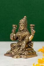 Brass Silver-Coated Superfine Ganesh Laxmi Idol- 3.15 Inches - Image 10