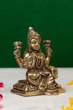 Brass Silver-Coated Superfine Ganesh Laxmi Idol- 3.15 Inches - Image 11