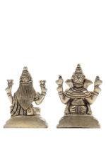 Brass Silver-Coated Superfine Ganesh Laxmi Idol- 3.15 Inches - Image 16