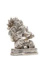Brass Silver-Coated Superfine Ganesh Laxmi Idol- 3.15 Inches - Image 18