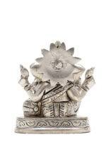 Brass Silver-Coated Superfine Ganesh Laxmi Idol- 3.15 Inches - Image 17