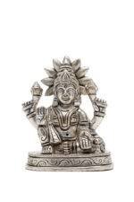 Brass Silver-Coated Superfine Ganesh Laxmi Idol- 3.15 Inches - Image 16