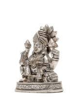 Brass Silver-Coated Superfine Ganesh Laxmi Idol- 3.15 Inches - Image 15