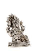 Brass Silver-Coated Superfine Ganesh Laxmi Idol- 3.15 Inches - Image 14