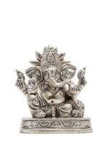Brass Silver-Coated Superfine Ganesh Laxmi Idol- 3.15 Inches - Image 20