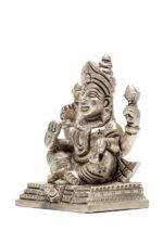 Brass Silver-Coated Superfine Ganesh Laxmi Idol- 3.50 Inches - Image 14