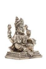 Brass Silver-Coated Superfine Ganesh Laxmi Idol- 3.50 Inches - Image 13