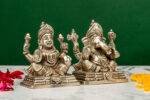 Brass Silver-Coated Superfine Ganesh Laxmi Idol- 3.50 Inches - Image 11