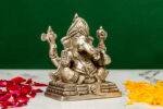 Brass Silver-Coated Superfine Ganesh Laxmi Idol- 3.50 Inches - Image 7
