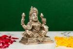 Brass Silver-Coated Superfine Ganesh Laxmi Idol- 3.50 Inches - Image 3