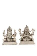 Brass Silver-Coated Superfine Ganesh Laxmi Idol- 3.50 Inches - Image 20