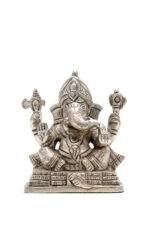 Brass Silver-Coated Superfine Ganesh Laxmi Idol- 3.50 Inches - Image 19