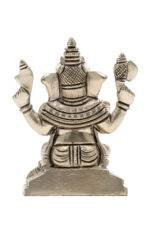 Brass Silver-Coated Superfine Ganesh Laxmi Idol- 4.35 Inches - Image 17
