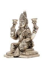 Brass Silver-Coated Superfine Ganesh Laxmi Idol- 4.35 Inches - Image 15