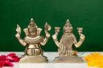 Brass Silver-Coated Superfine Ganesh Laxmi Idol- 4.35 Inches - Image 11