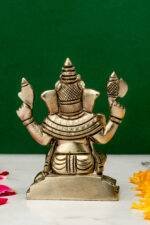 Brass Silver-Coated Superfine Ganesh Laxmi Idol- 4.35 Inches - Image 7