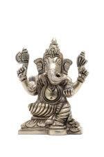 Brass Silver-Coated Superfine Ganesh Laxmi Idol- 4.35 Inches - Image 20