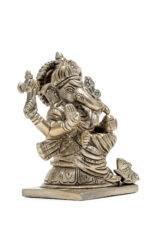 Brass Silver-Coated Superfine Ganesh Laxmi Idol- 4 Inches - Image 15