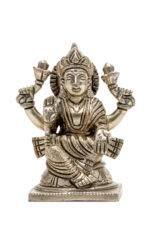 Brass Silver-Coated Superfine Ganesh Laxmi Idol- 4 Inches - Image 13
