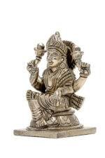 Brass Silver-Coated Superfine Ganesh Laxmi Idol- 4 Inches - Image 12