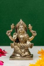 Brass Silver-Coated Superfine Ganesh Laxmi Idol- 4 Inches - Image 3