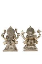 Brass Silver-Coated Superfine Ganesh Laxmi Idol- 4 Inches - Image 17