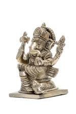 Brass Silver-Coated Superfine Ganesh Laxmi Idol- 4 Inches - Image 16