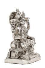 Brass Silver-Coated Superfine Ganesh Laxmi Idol- 8 Inches - Image 21