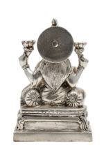 Brass Silver-Coated Superfine Ganesh Laxmi Idol- 8 Inches - Image 20