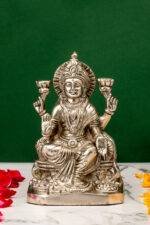 Brass Silver-Coated Superfine Ganesh Laxmi Idol- 8 Inches - Image 10