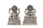 Brass Silver-Coated Superfine Ganesh Laxmi Idol- 8 Inches - Image 24