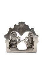 Brass Silver-Coated Superfine Ganesh Laxmi Idol- 3.15 Inches - Image 5