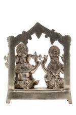 Brass Silver-Coated Superfine Ganesh Laxmi Idol- 9 Inches - Image 5