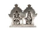 Brass Silver-Coated Superfine Ganesh Laxmi Idol- 4 Inches - Image 5