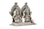 Brass Silver-Coated Superfine Ganesh Laxmi Idol- 4 Inches - Image 7