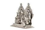 Brass Silver-Coated Superfine Ganesh Laxmi Idol- 4 Inches - Image 6