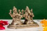 Brass Silver-Coated Superfine Ganesh Laxmi Idol- 3.15 Inches - Image 4